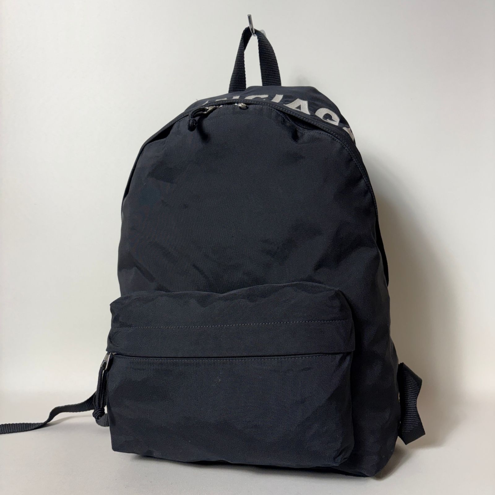 2512 65 バレンシアガ リュックサック ナイロン ブラック ロゴ刺繍