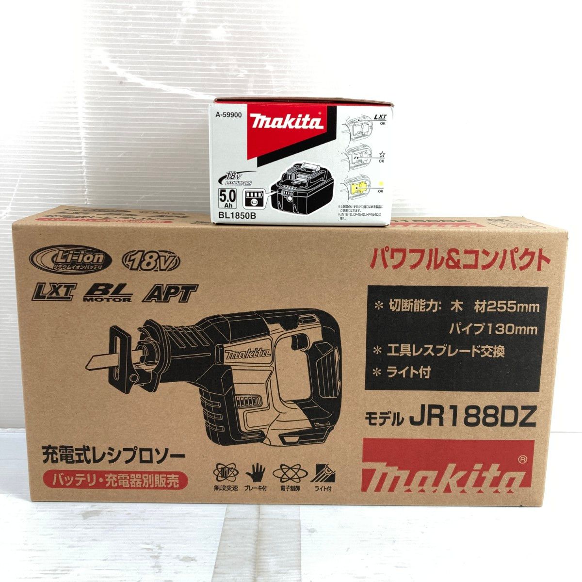 ＊＊MAKITA マキタ 18 V 充電式レシプロソー バッテリ 付属 充電器なし PSEマークあり JR 188 DZ ブルー