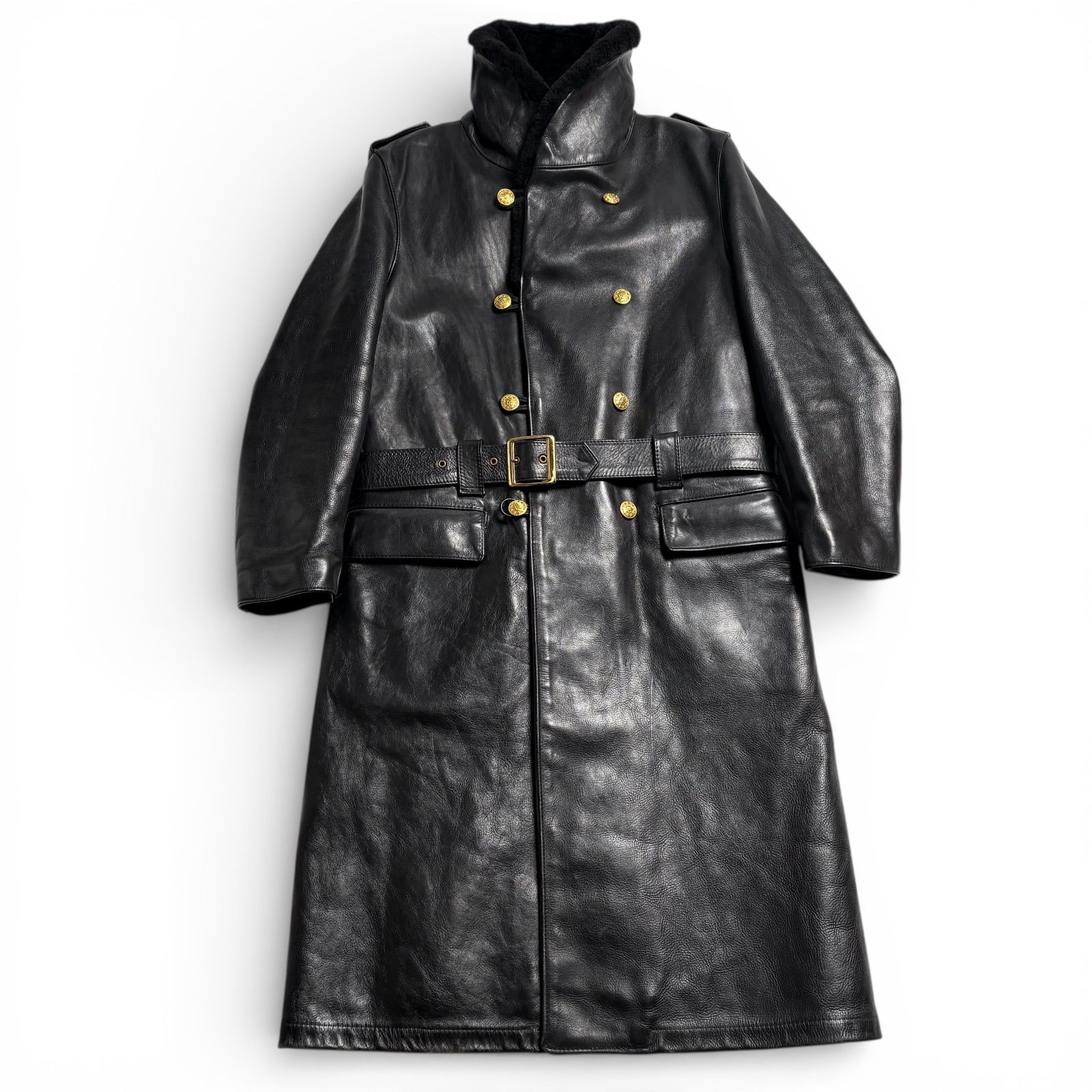 希少】米国製 VANSON レザージャケット ロングコート 黒 40 本革