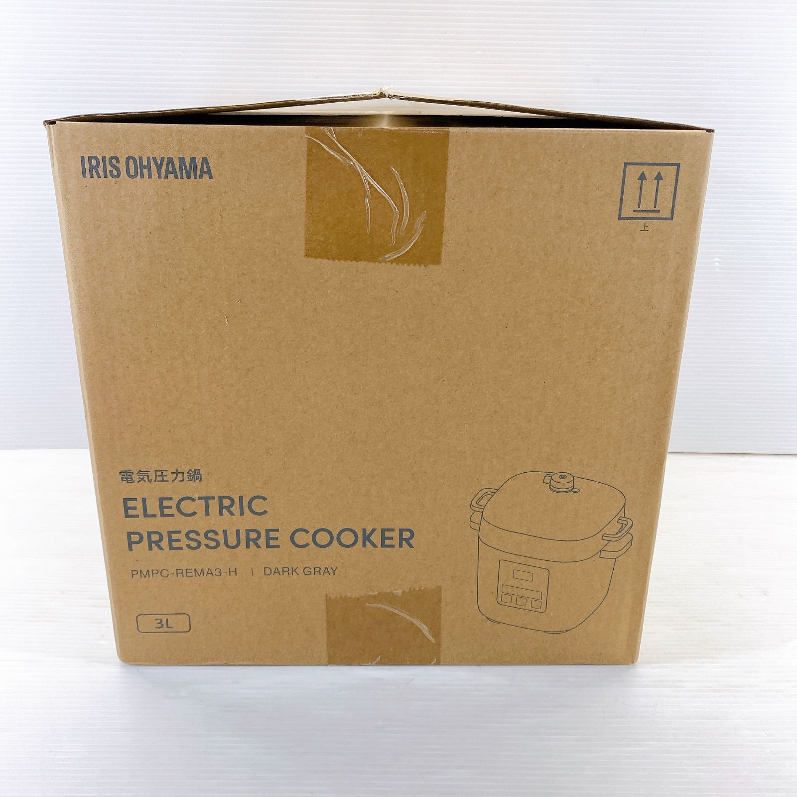 IRIS OHYAMA 電気圧力鍋 PMPC-REMA3-H 3L ダークグレー 電気圧力鍋 3.0L 自動メニュー15種類 PMPC-REMA3-H ダークグレー