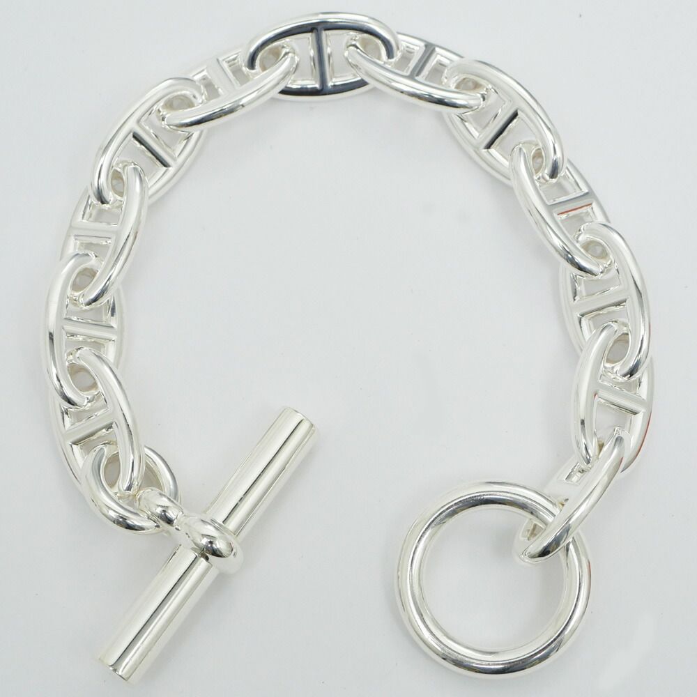 名東 エルメス シェーヌダンクルGM 12コマ ブレスレット Ag 925 メンズ レディース 男女兼用 アクセサリー 小物