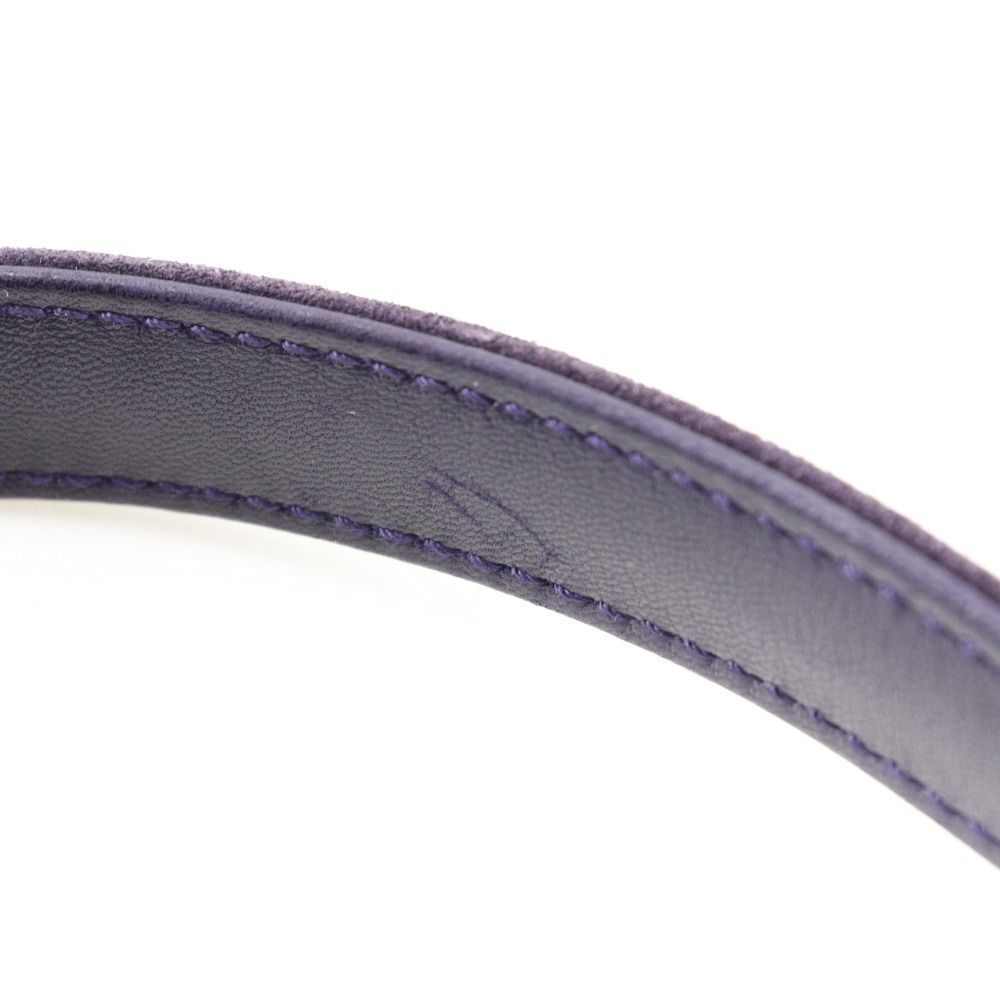 CHANEL】シャネル ワンハンドル ココマーク スウェード 紫 レディース