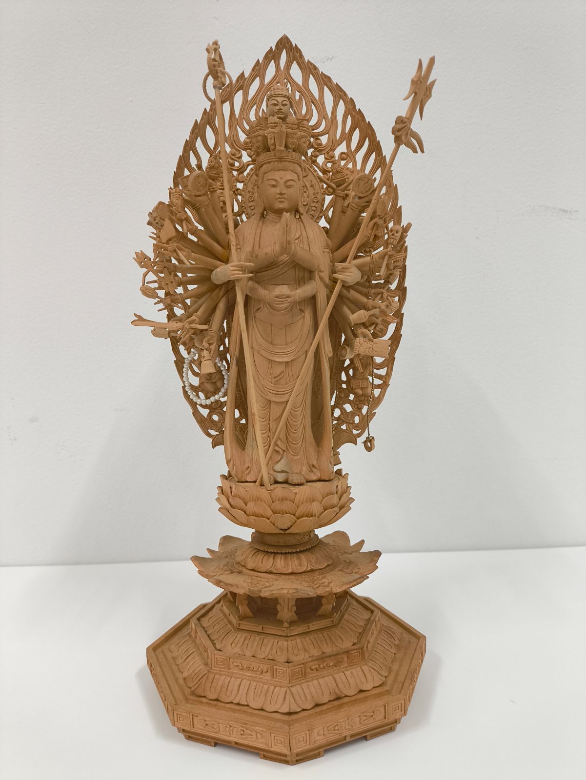 千手観音像 木彫り 仏教工芸品 仏像 AZ-879409B - メルカリ