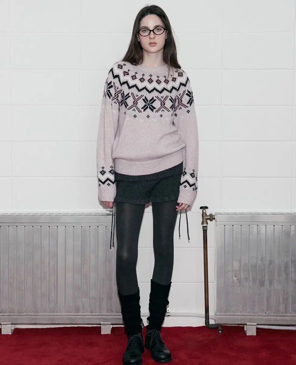 ROLAROLA ロラロラ シャーリング ニット ショートパンツ チャコール S