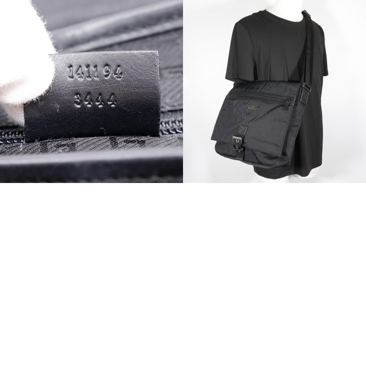 【GUCCI】グッチ 141194 ナイロンキャンバス 黒 ユニセックス ショルダーバッグ GUCCI】グッチ 141194 ナイロンキャンバス 黒 ユニセックス ショルダー