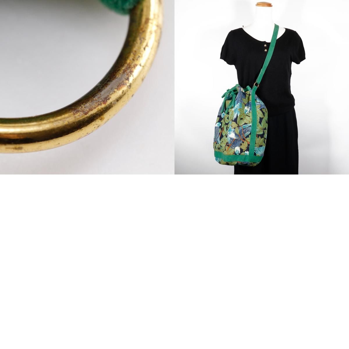 HERMES】エルメス ワンショルダー ボタニカル柄 鳥柄 ヴィンテージ