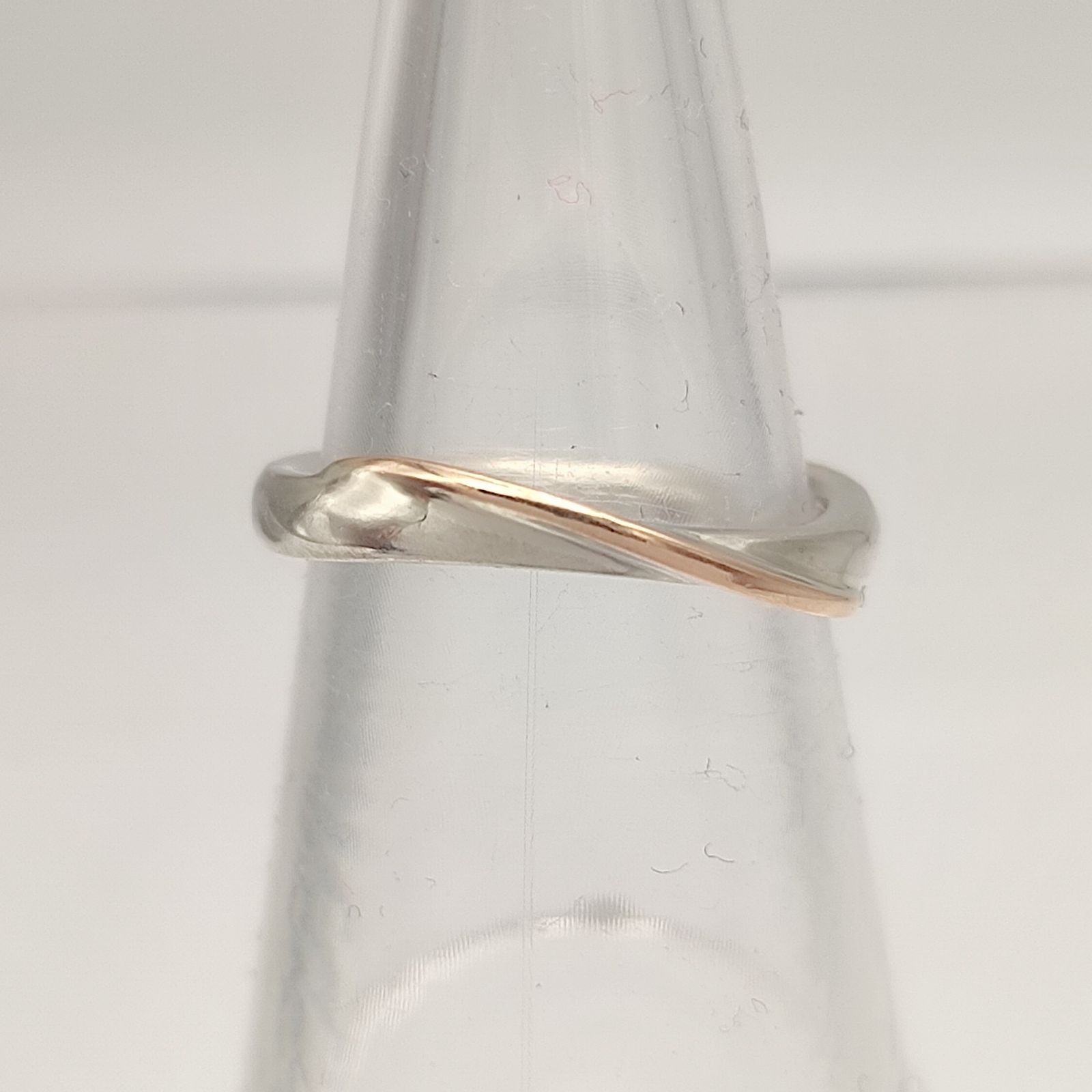 美品】ヨンドシー 4°C コンビデザインリング シルバー925 K10 12号