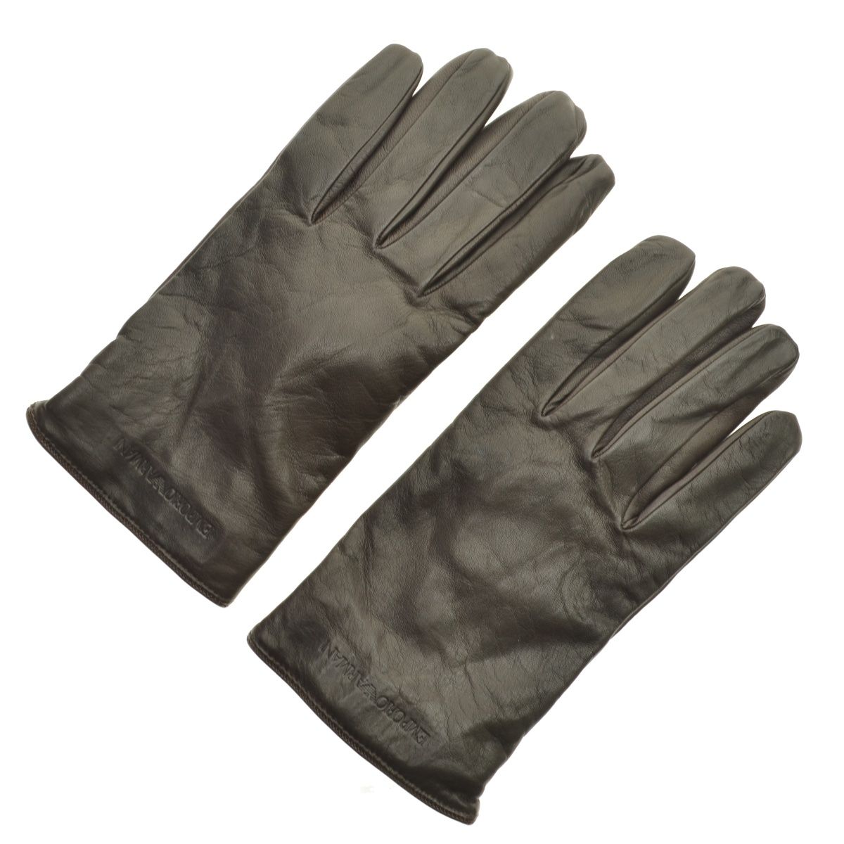 EMPORIOARMANI ウールライニング レザーグローブ
