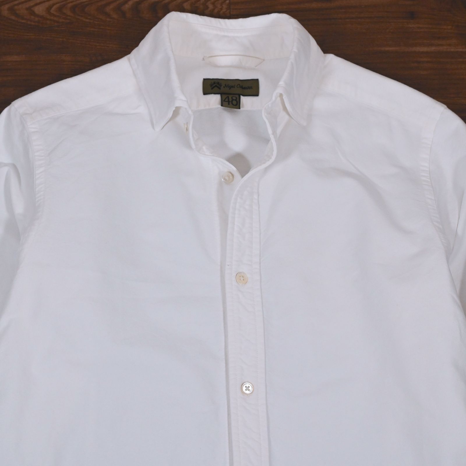 0*a様 ナイジェルケーボン　ブリティッシュ オフィサーズ シャツ　サイズ:48 BRITISH OFFICERS SHIRT / IVORY — SPEEDWAY