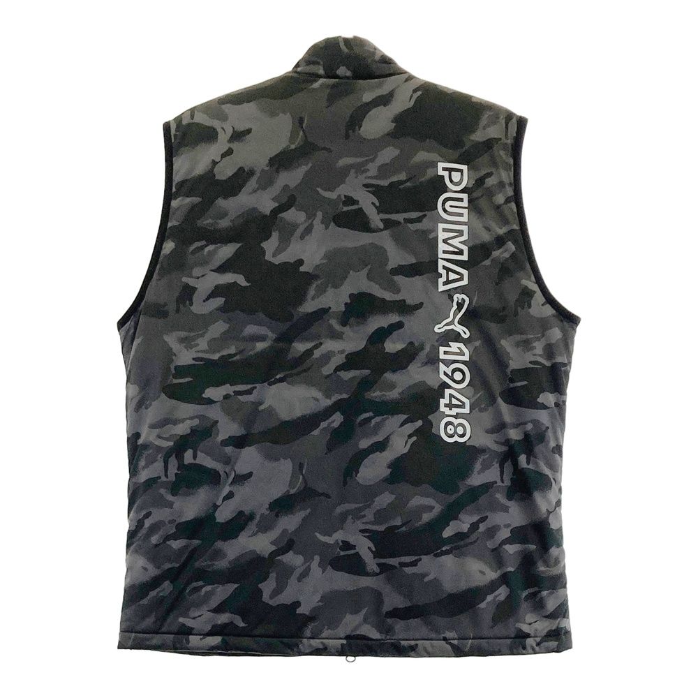 サイズ：M PUMA GOLF プーマゴルフ 中綿ジップベスト カモフラ柄