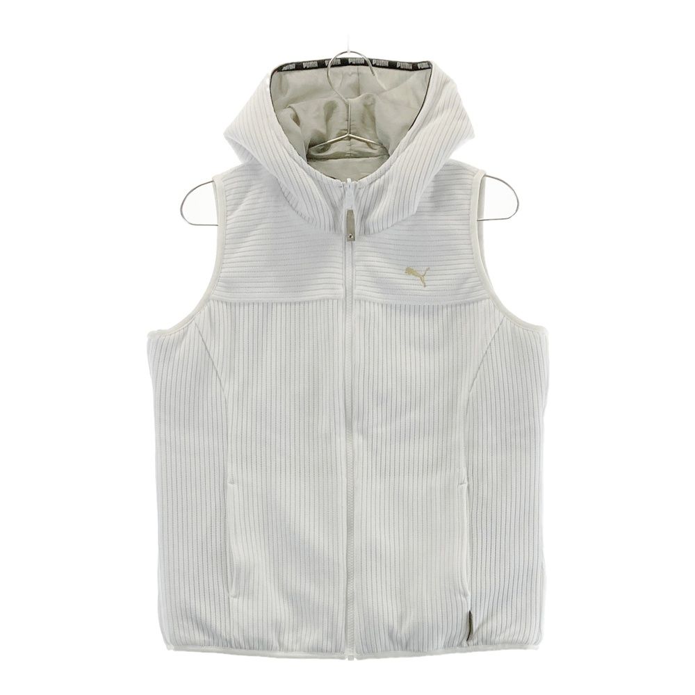 サイズ：L PUMA GOLF プーマゴルフ  リバーシブル フード付 中綿ベスト  ホワイト系 [240101598128] ゴルフウェア レディース ストスト