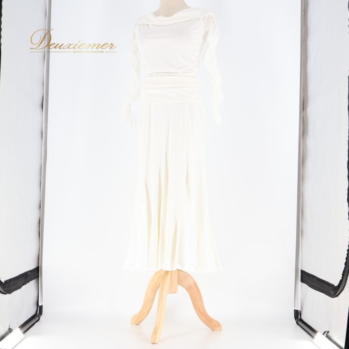 社交ダンス 衣装 チャコット Chacott トップス ブラウス スカート 白