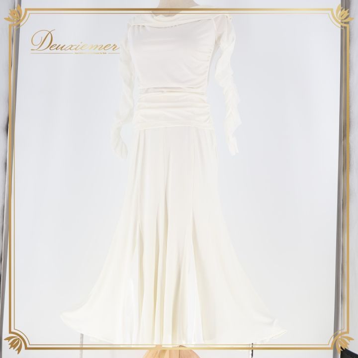 社交ダンス 衣装 チャコット Chacott トップス ブラウス スカート 白