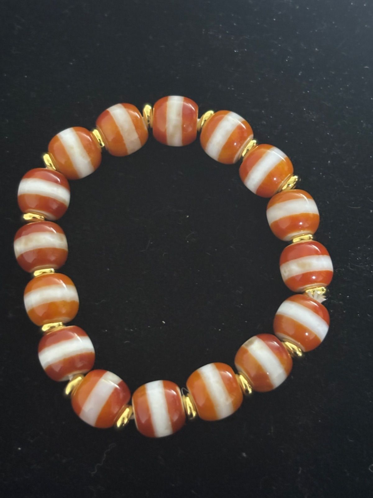 チベット 天珠 密教 瑪瑙 一線薬師天珠ブレスレット