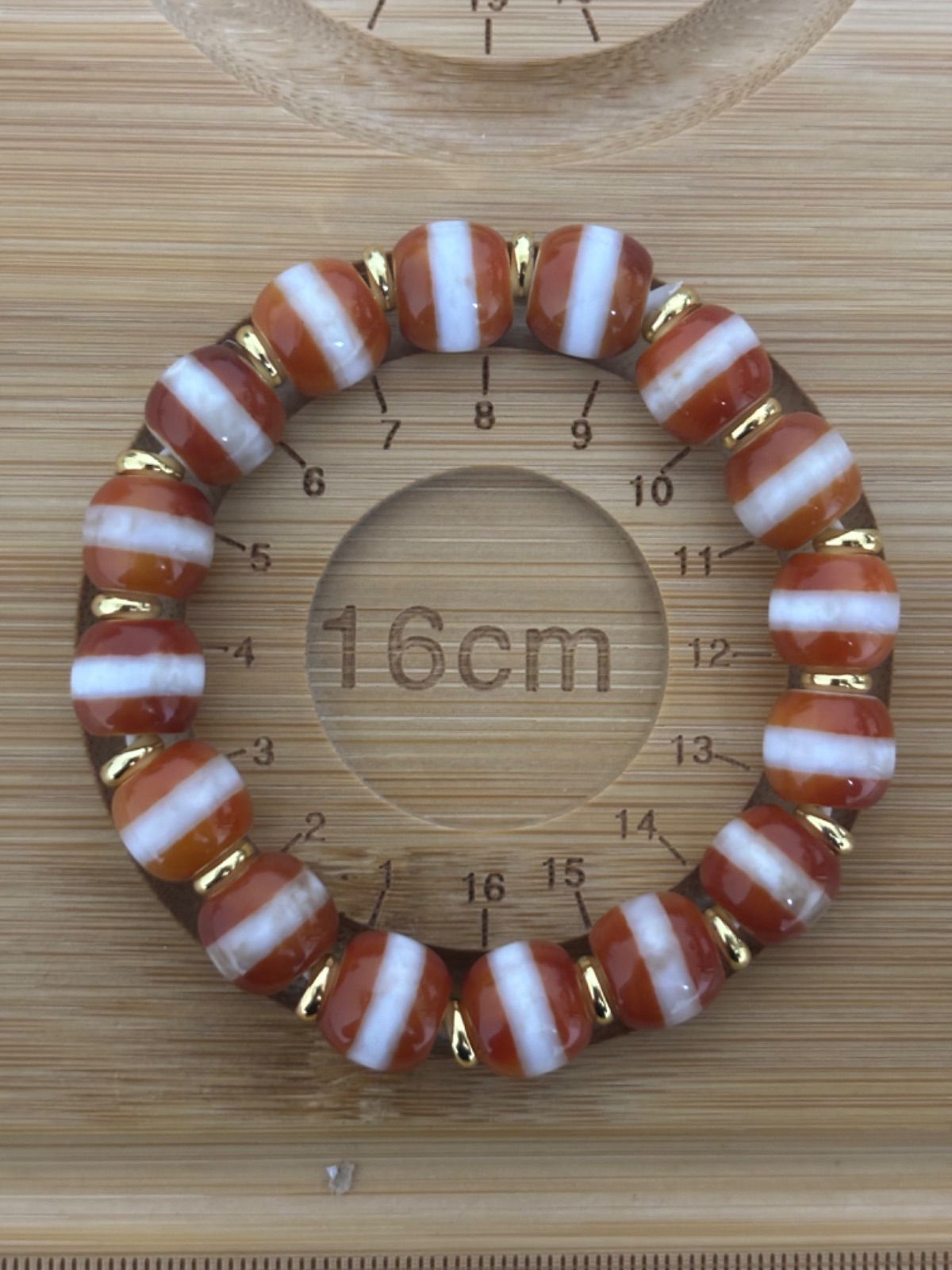 瑪瑙 一線薬師天珠ブレスレット