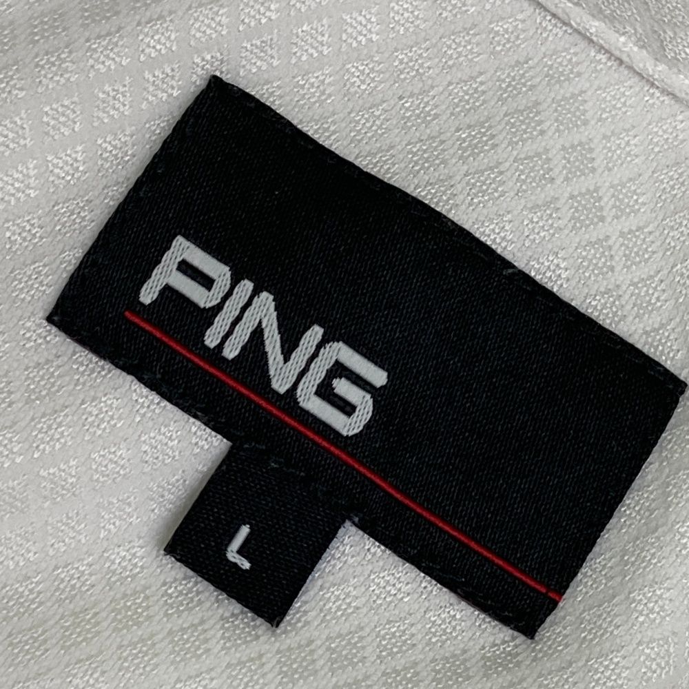 サイズ：L PING ピン 2023年モデル 半袖ポロシャツ チェック柄