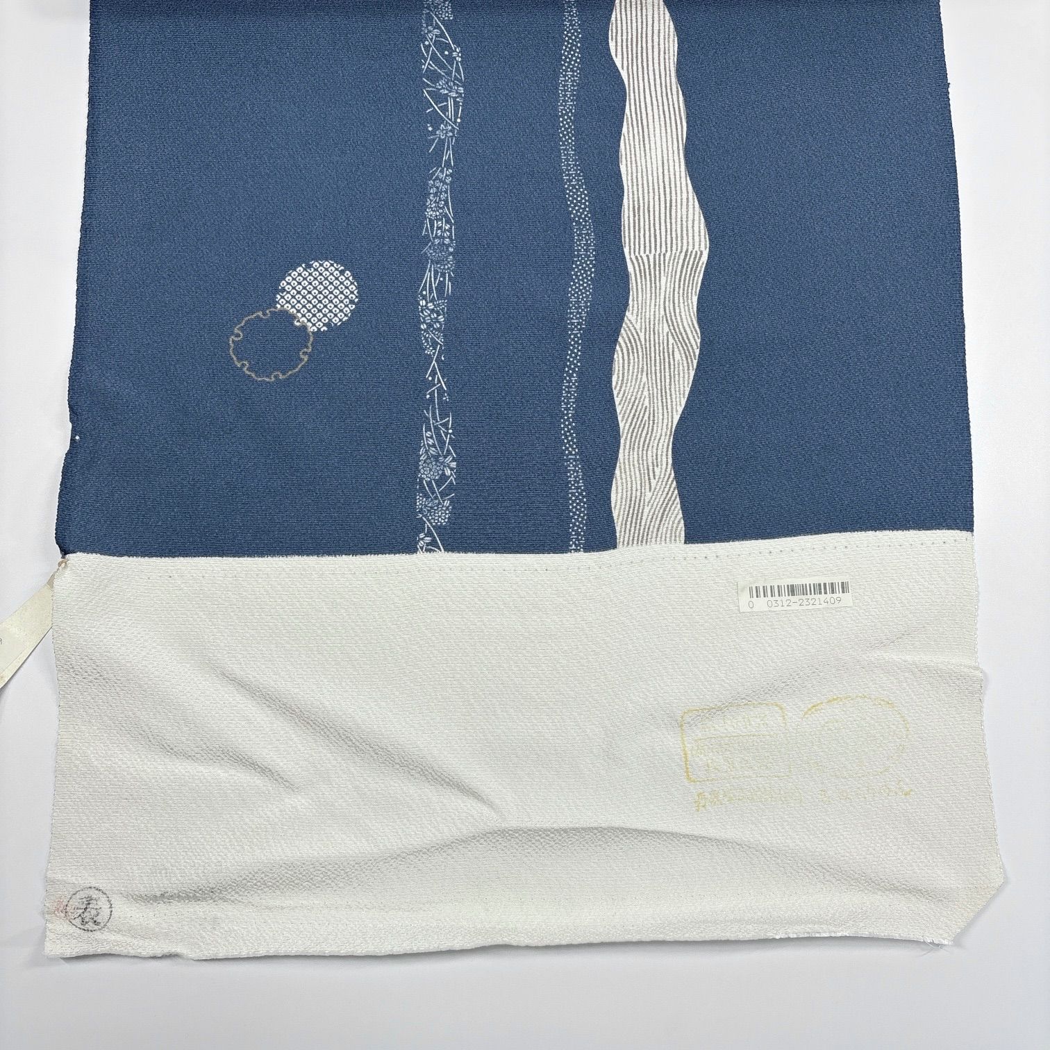  小紋 反物 1本 正絹 着物まとめ売り 同梱 リメイク用 青系 和裁練習用 1020 小紋 着物反物