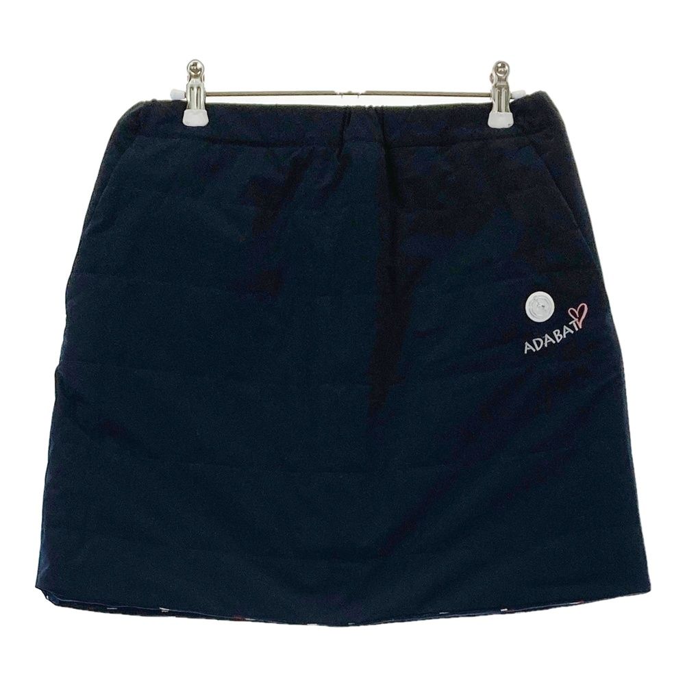サイズ：38 ADABAT アダバット リバーシブル 中綿スカート ネイビー系