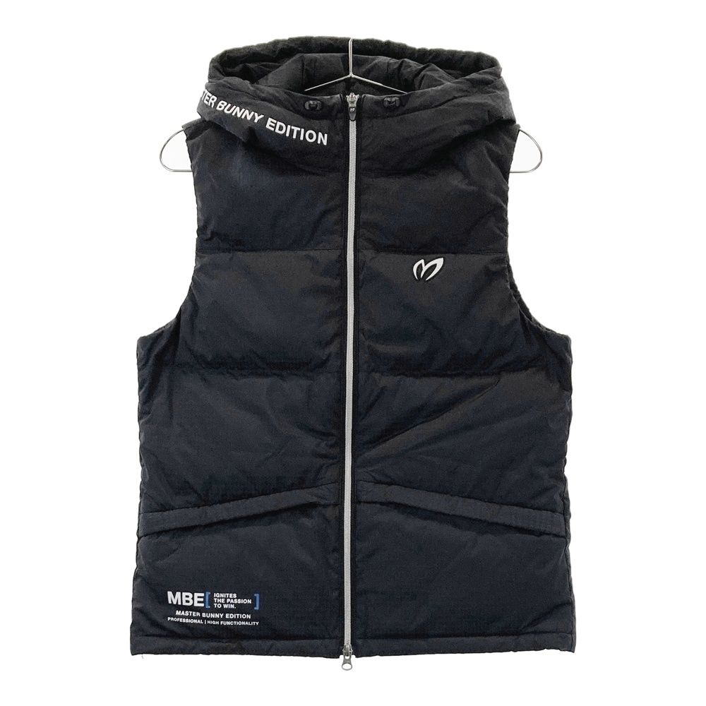 サイズ 0 MASTER BUNNY EDITION マスターバニーエディション 2025年モデル ダウンベスト 総柄 ブラック系 ゴルフウェア レディース ストスト