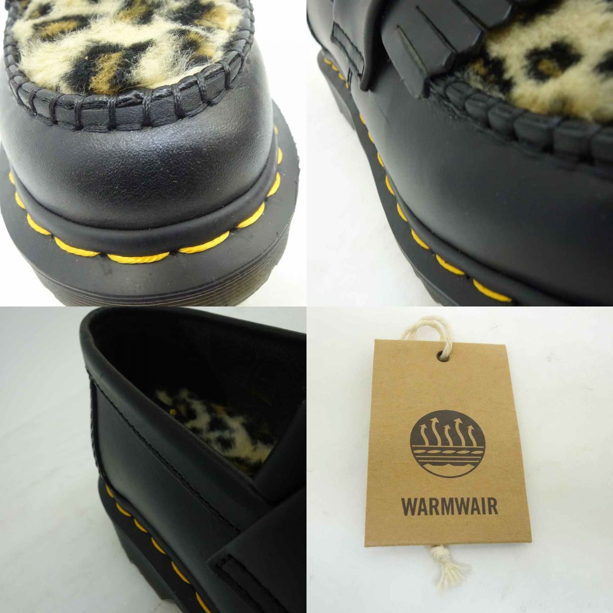 Dr. Martens ADRIAN LEO 黒/レオパードローファー 未使用】Dr.Martens ドクターマーチン ADRIAN LEO エイドリアン