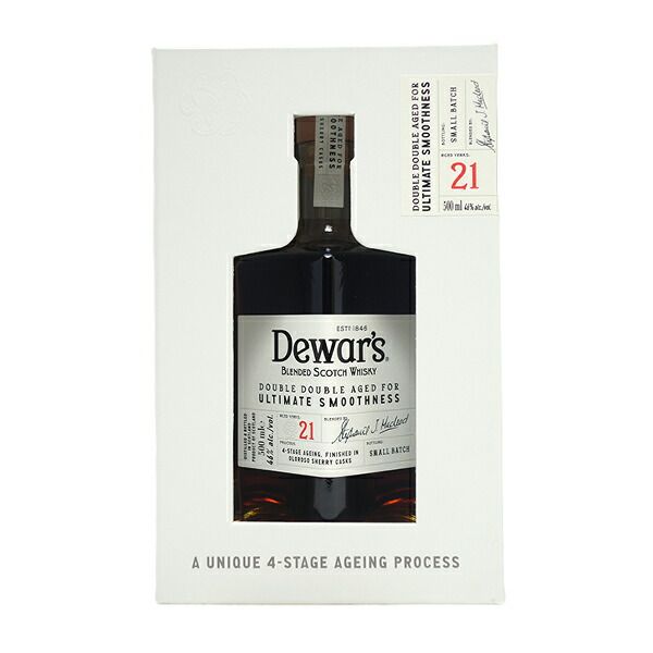 Dewar's デュワーズ ブレンデッドスコッチ ダブルダブル 21年 500ml/46