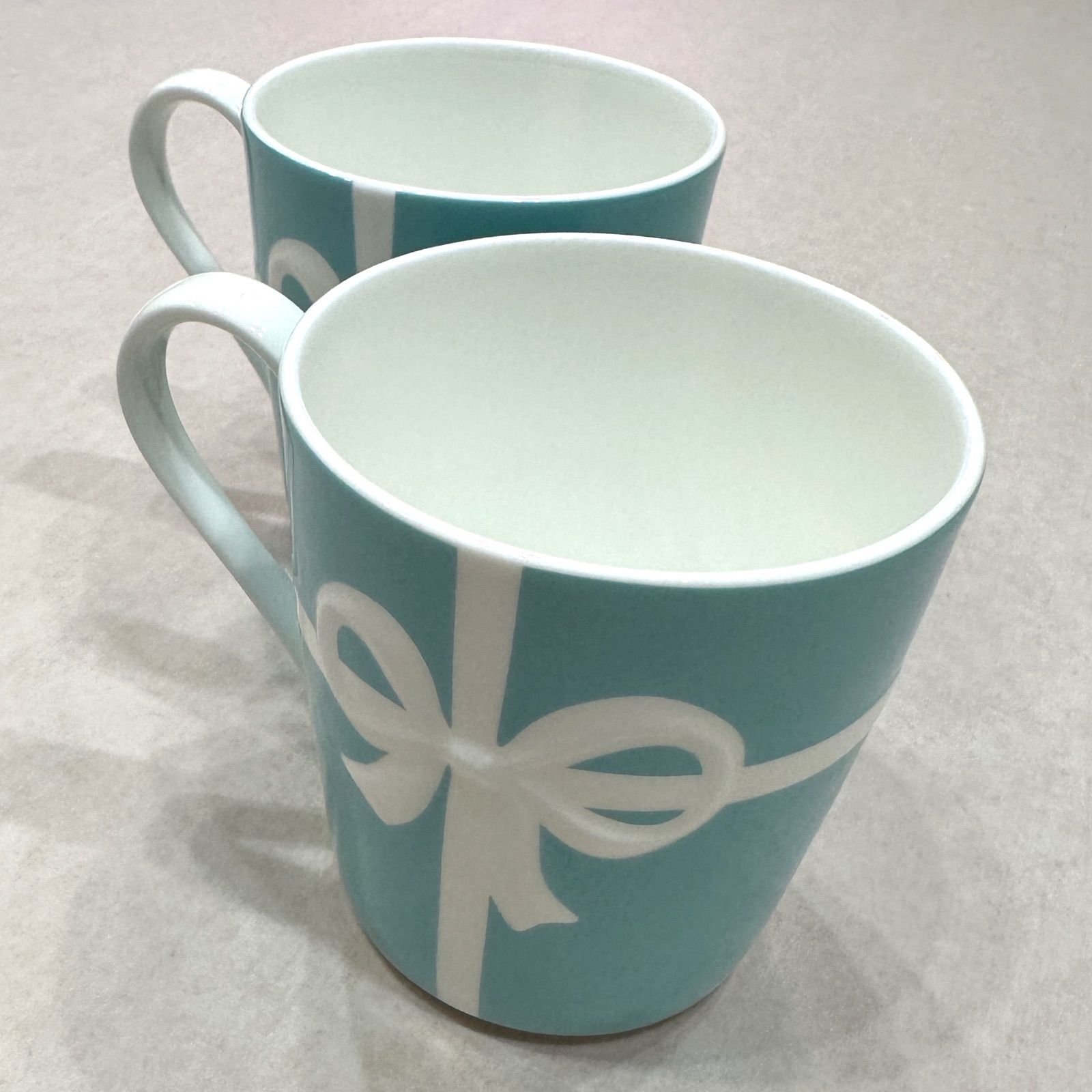 TIFFANY Co ティファニー ペアマグカップ ティーカップ ブルー リボン