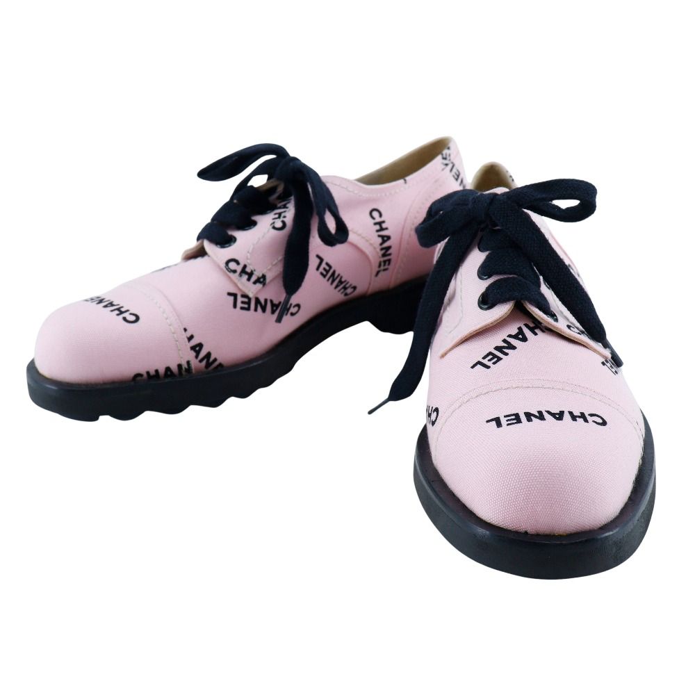 CHANEL】シャネル ロゴプリント 95P A05136 キャンバス ピンク