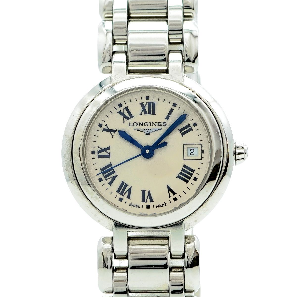 6 wwa 0002 ロンジン プリマルナ L 8 110 4 アイボリー文字盤 腕時計 レディース