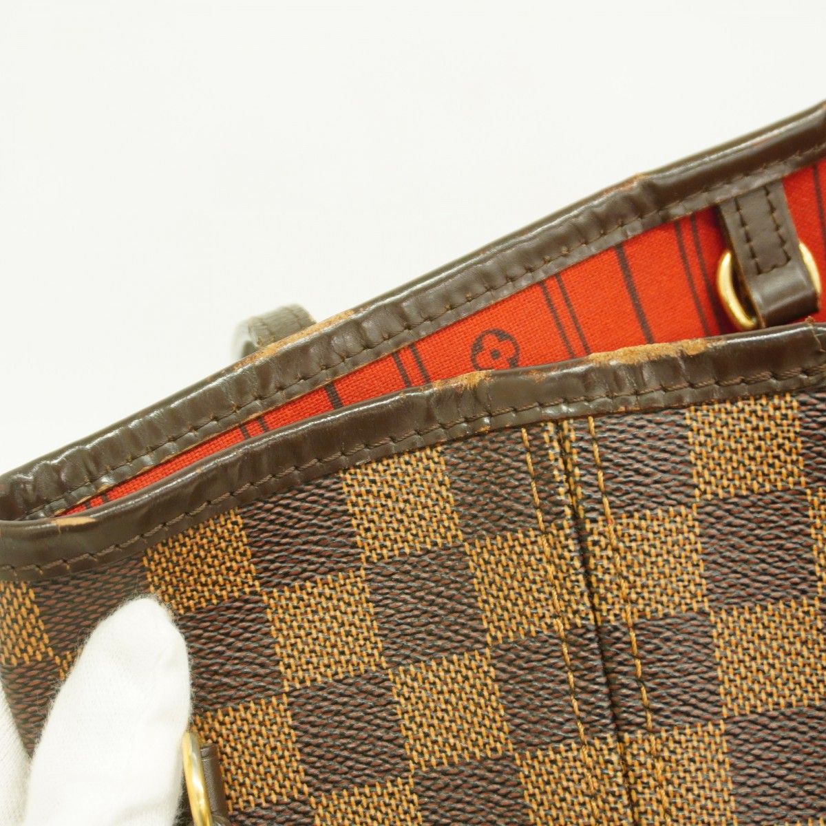 5pe6902】ルイヴィトン トートバッグ ダミエ ネヴァーフルMM N51105