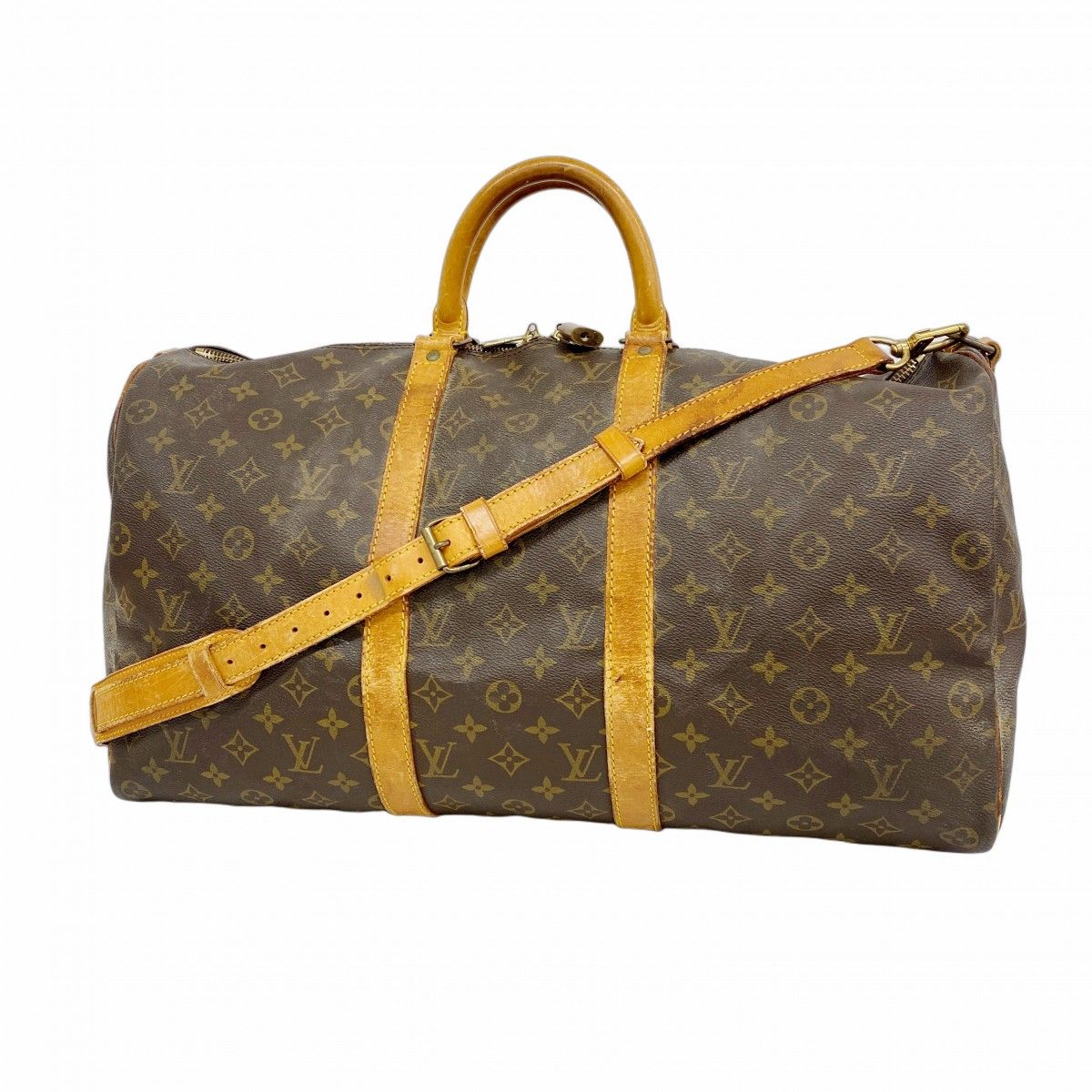 5 pe 7117 k ルイヴィトン ボストンバッグ モノグラム キーポルバンドリエール50 M 41416 ブラウン メンズ レディース ユニセックス