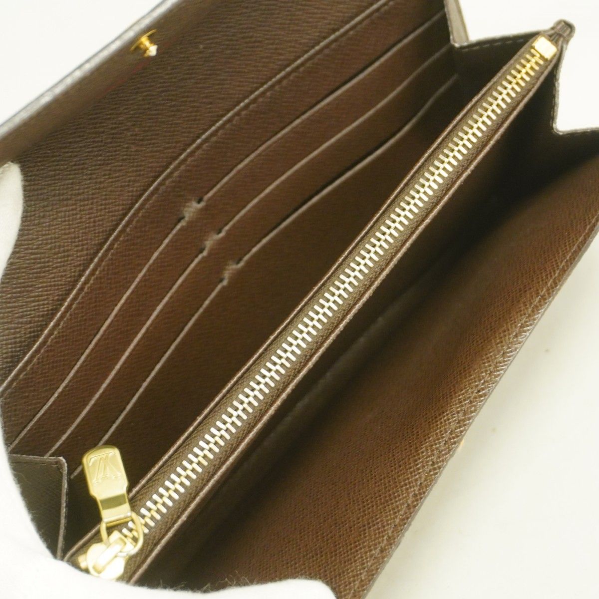 5pe6923-k】ルイヴィトン 長財布 ダミエ ポルトフォイユサラ N61734