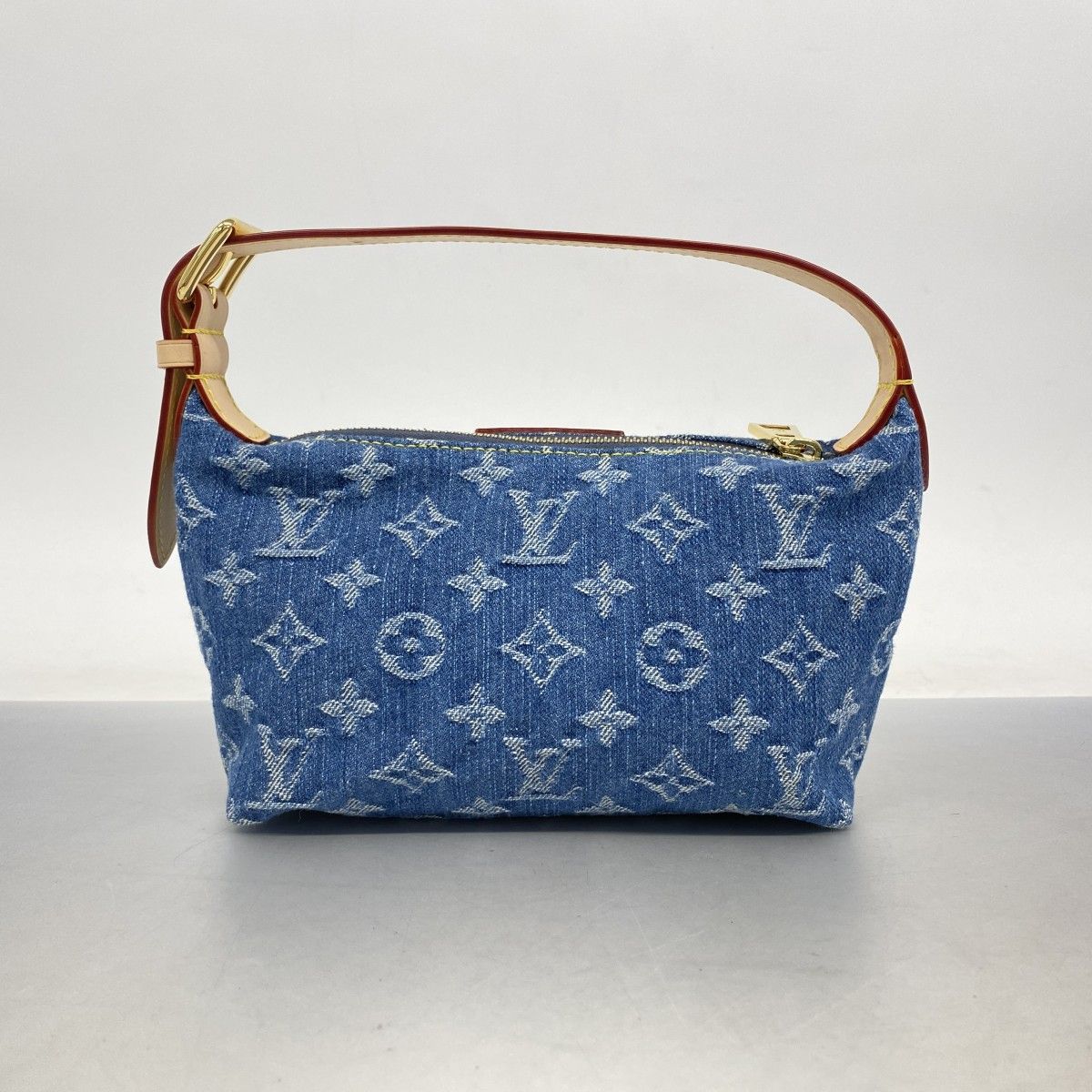 5pe6934-k】ルイヴィトン ハンドバッグ モノグラム・デニム ポシェット