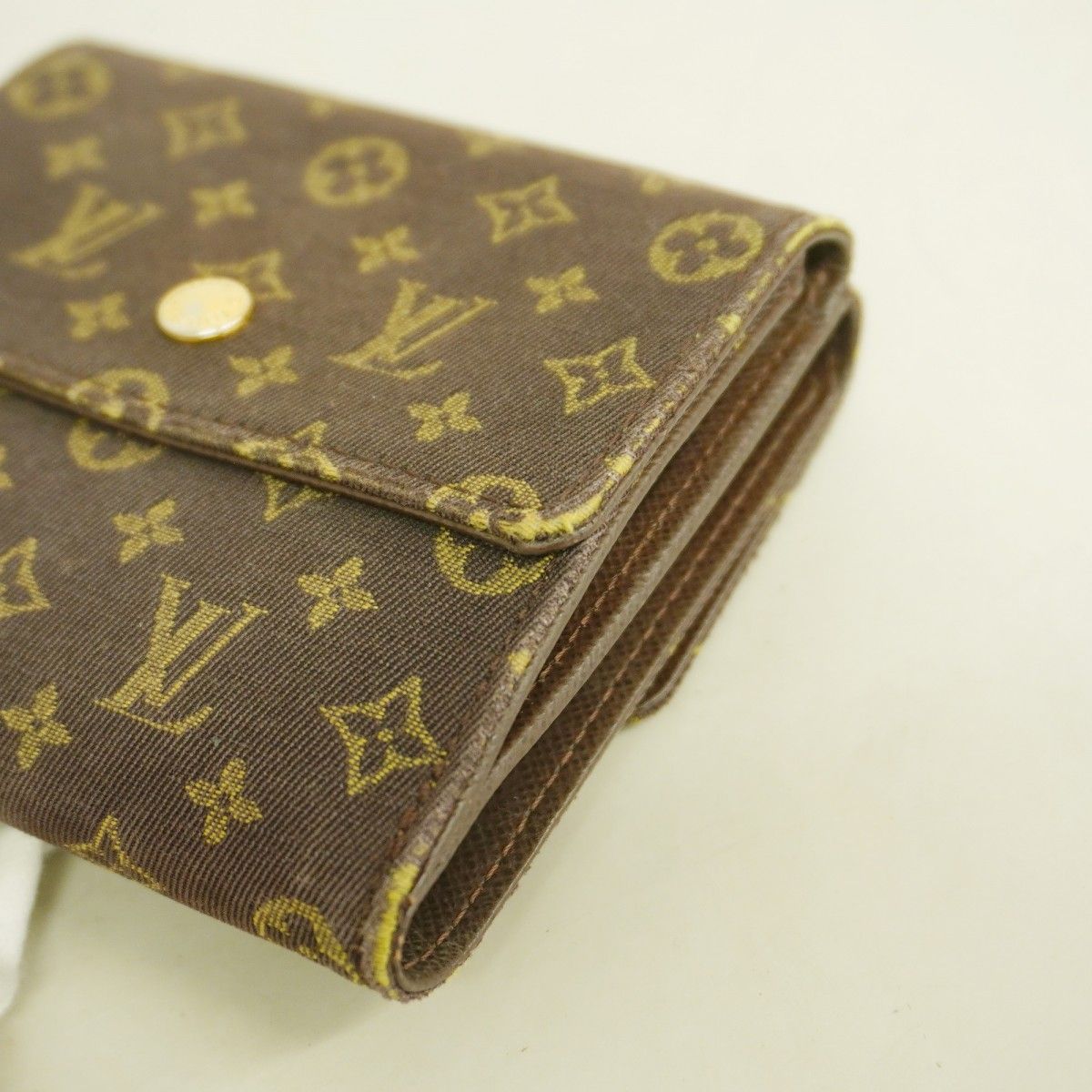  5 pe 6967 k ルイヴィトン 三つ折り財布 モノグラム ミニラン ポルトフォイユエリーズ M 95233 エベヌ レディース 三つ折り財布 折り財布