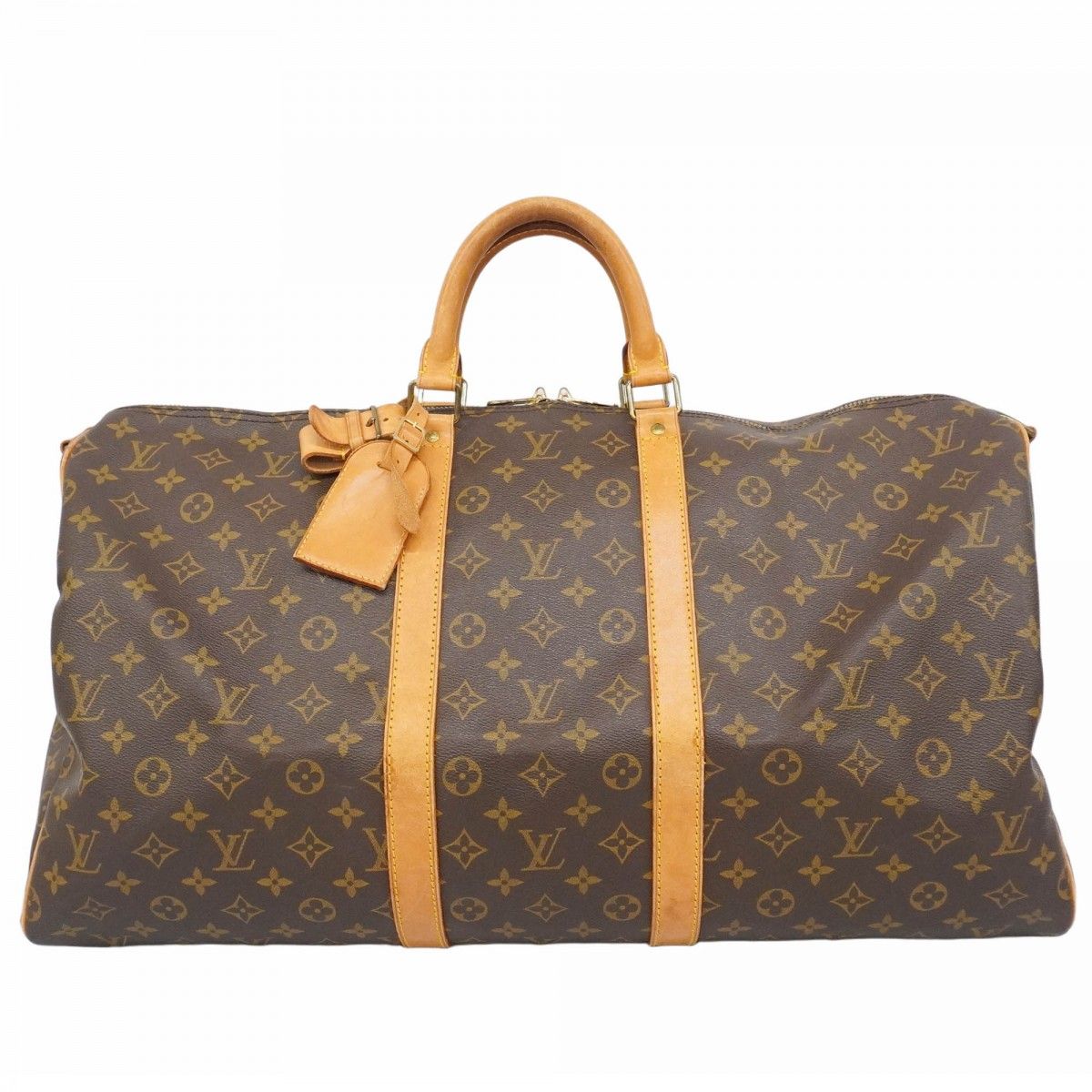 5 pe 7010 ルイヴィトン ボストンバッグ モノグラム キーポルバンドリエール55 M 41414 ブラウン メンズ レディース ユニセックス