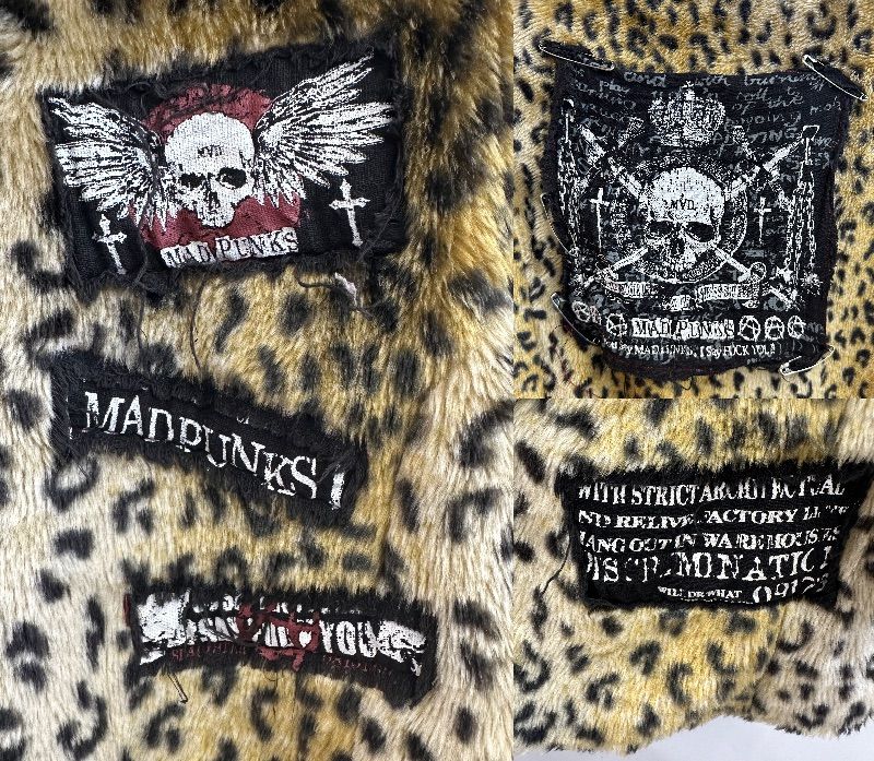 MAD PUNKS　猫耳しっぽ　ファー　ボア　ベスト　パーカー　L　マッドパンク MAD PUNKS 猫耳しっぽ ファー ボア ベスト パーカー L マッドパンク