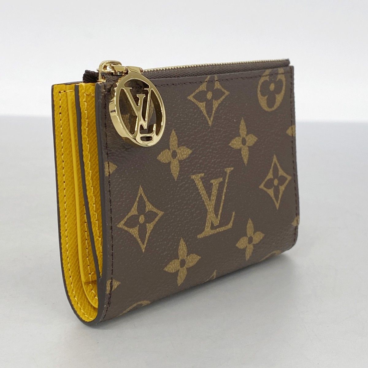 5 pe 7104 k ルイヴィトン 財布 モノグラム ポルトフォイユリサ M 83649 ブラウン ジョーヌドール レディース