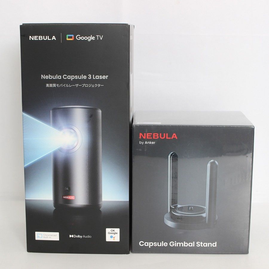 美品】ANKER Nebula Capsule 3 Laser D2426N12 スタンド付き ブラック