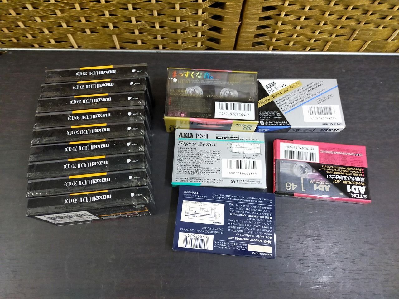 SET 02 maxell UDⅡ70 10 UDⅡ90 3 AXIA PS Ⅱ Be TDK AD 1 AR X 昭和レトロ