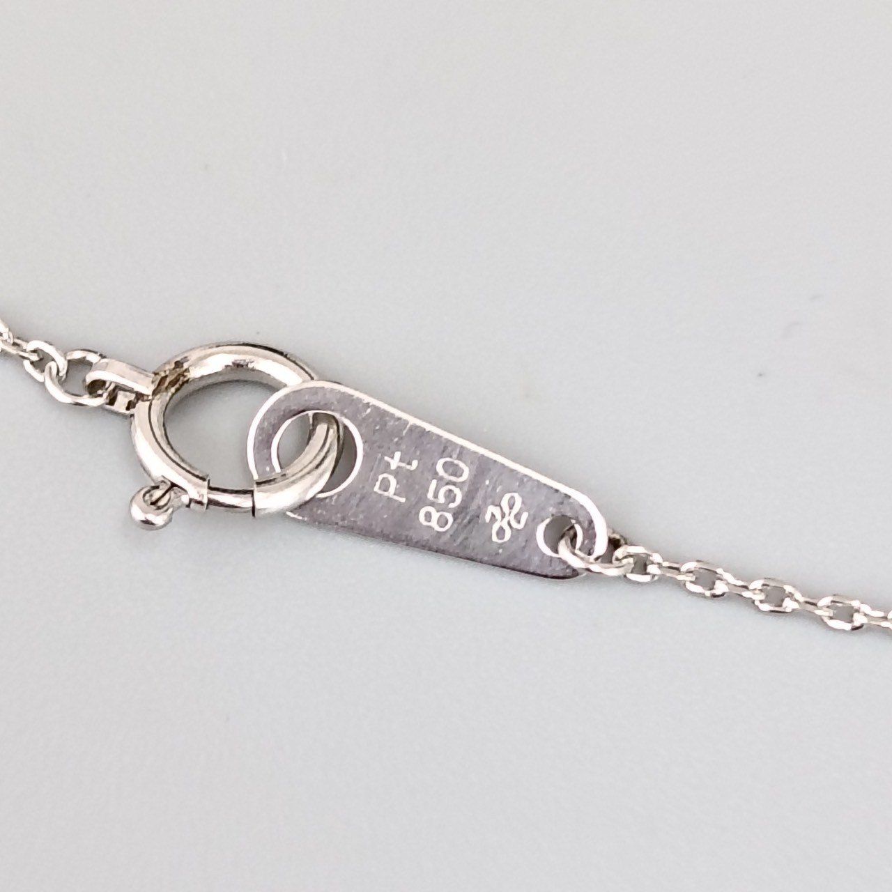 Pt850 プラチナ 男女兼用 ジュエリーマキ カットアズキネックレス 1.91