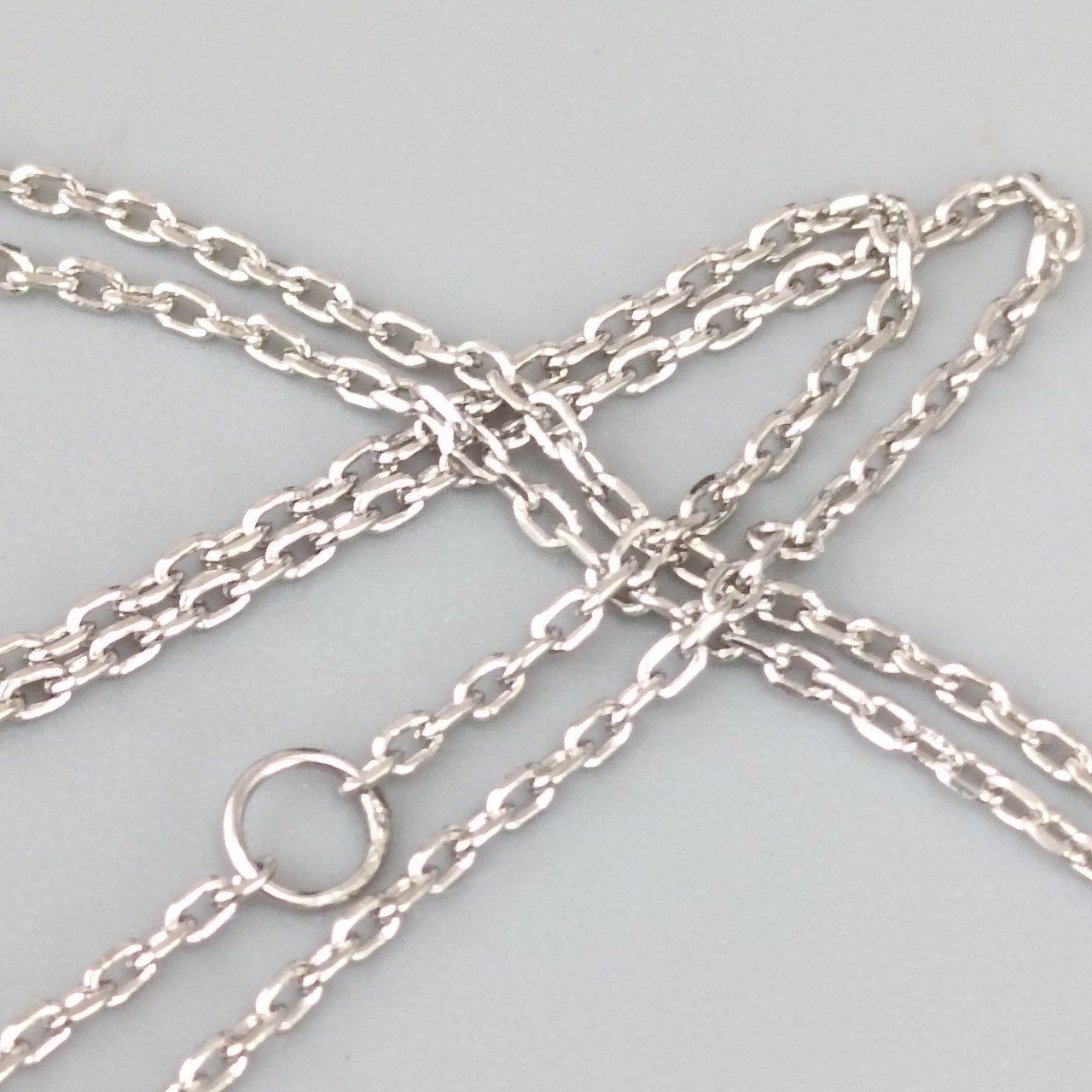 Pt850 プラチナ 男女兼用 ジュエリーマキ カットアズキネックレス 1.91