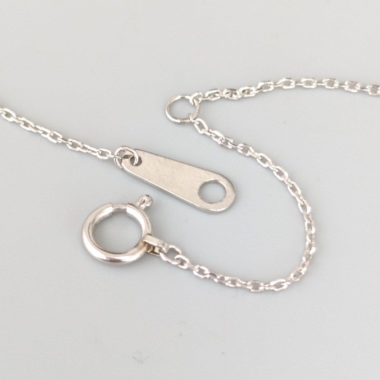 Pt850 プラチナ 男女兼用 ジュエリーマキ カットアズキネックレス 1.91