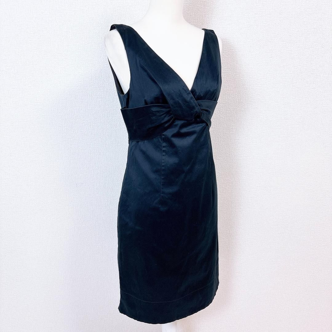 レッド ヴァレンティノ ノースリーブワンピース 44 無地 ネイビー