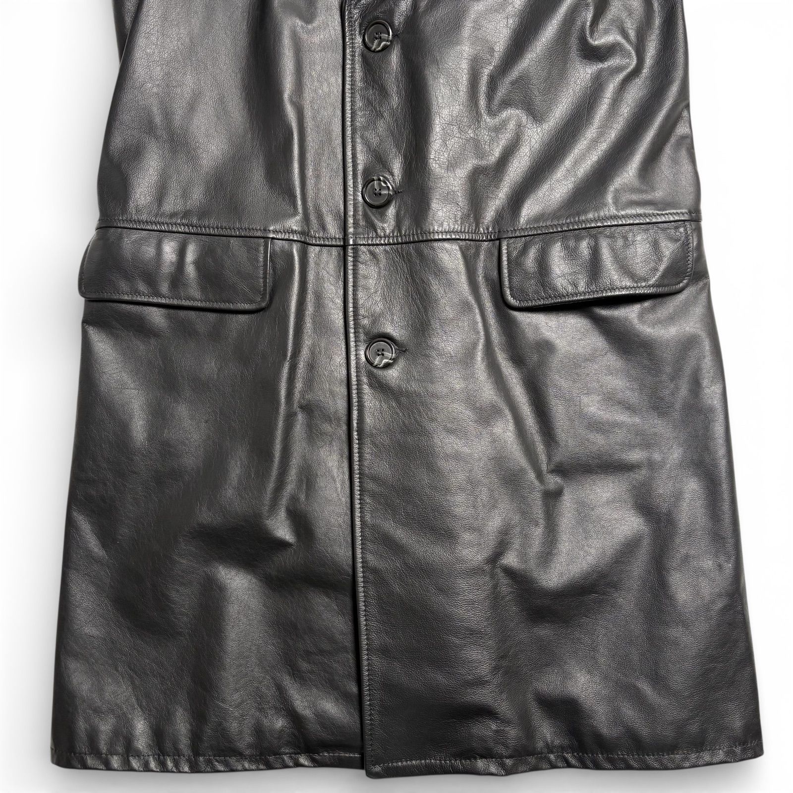 米国製】Schott レザー チェスターコート 黒 38 レザージャケット 牛革