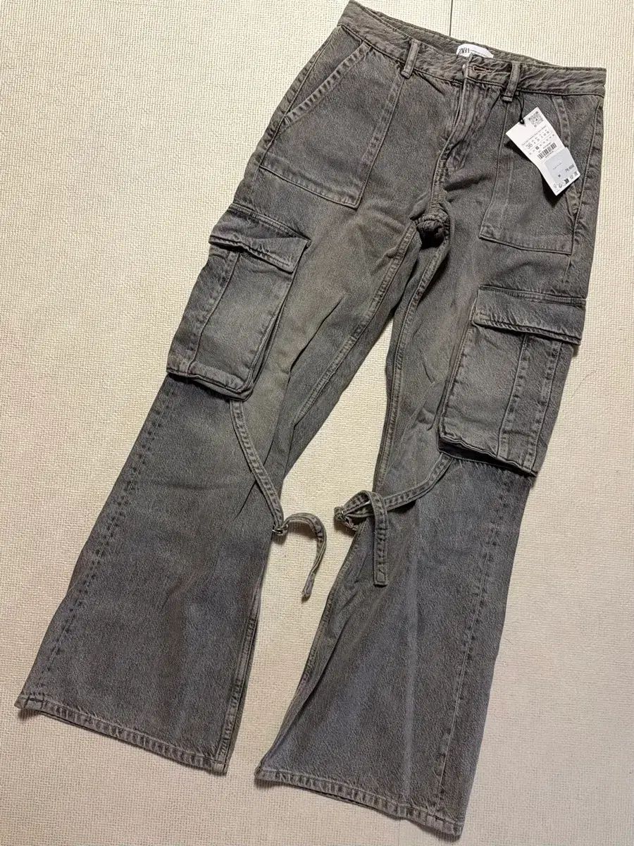 ZARA ウォッシュ ブーツカット カーゴパンツ 36