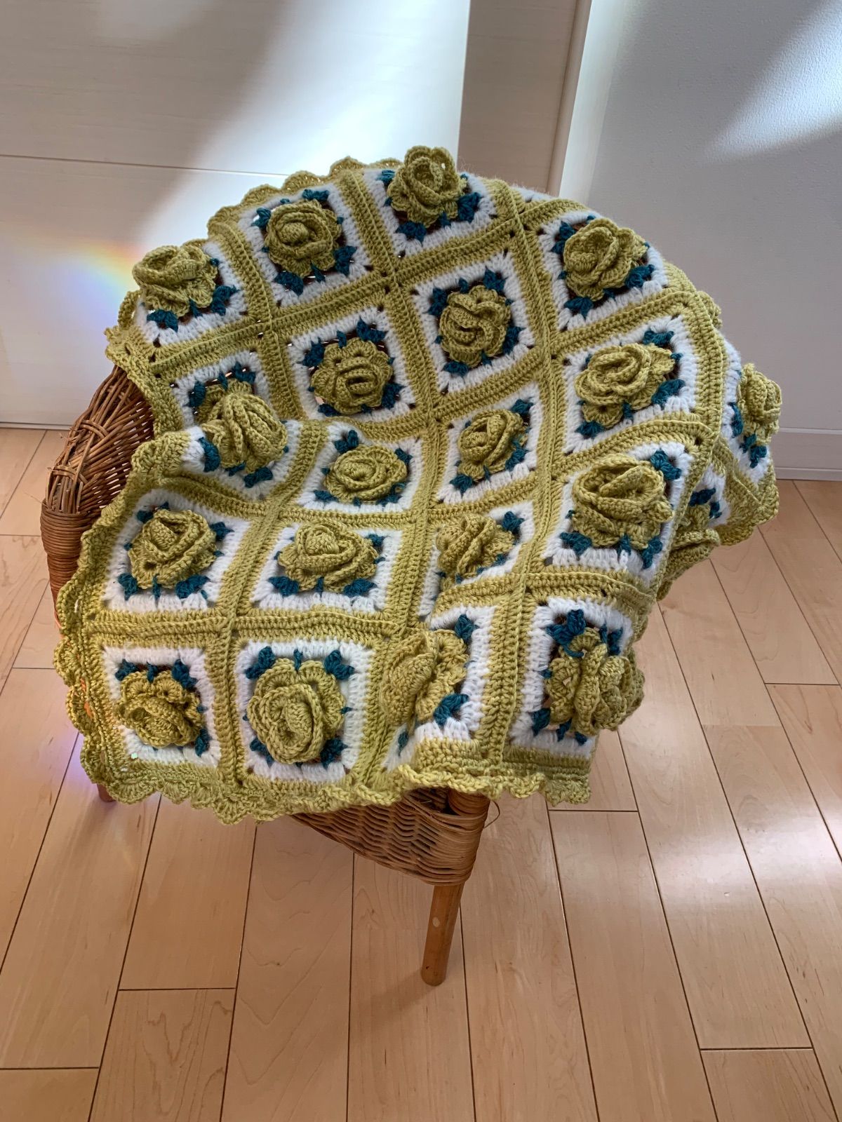 ブランケット 膝掛け マルチカバー ハンドメイド - メルカリ