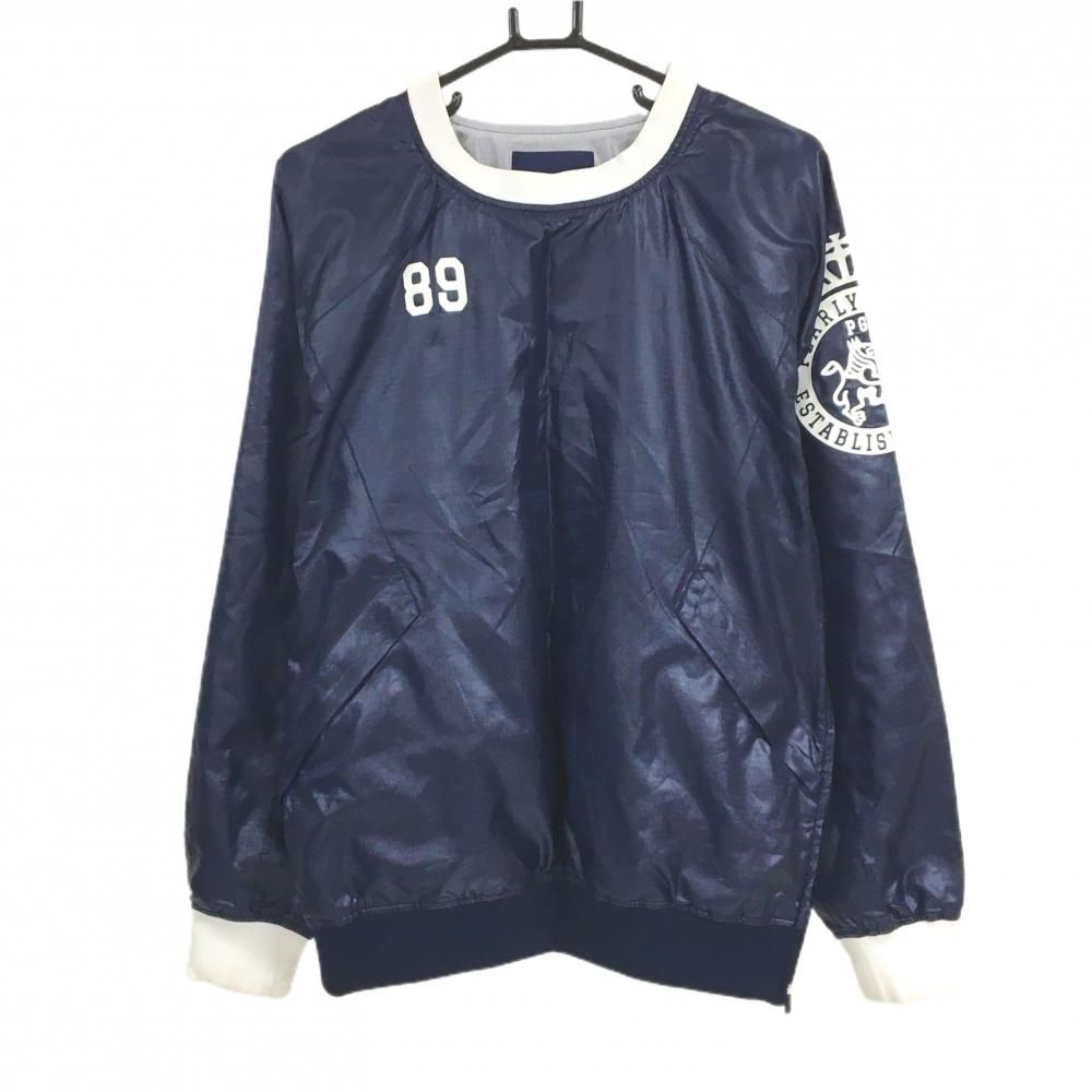 パーリーゲイツ スニード ブルゾン 蓄熱 ネイビー 防風 ゴルフウェア 美品】パーリーゲイツ スニード ネイビー 千鳥格子 蓄熱裏地 ブルゾン