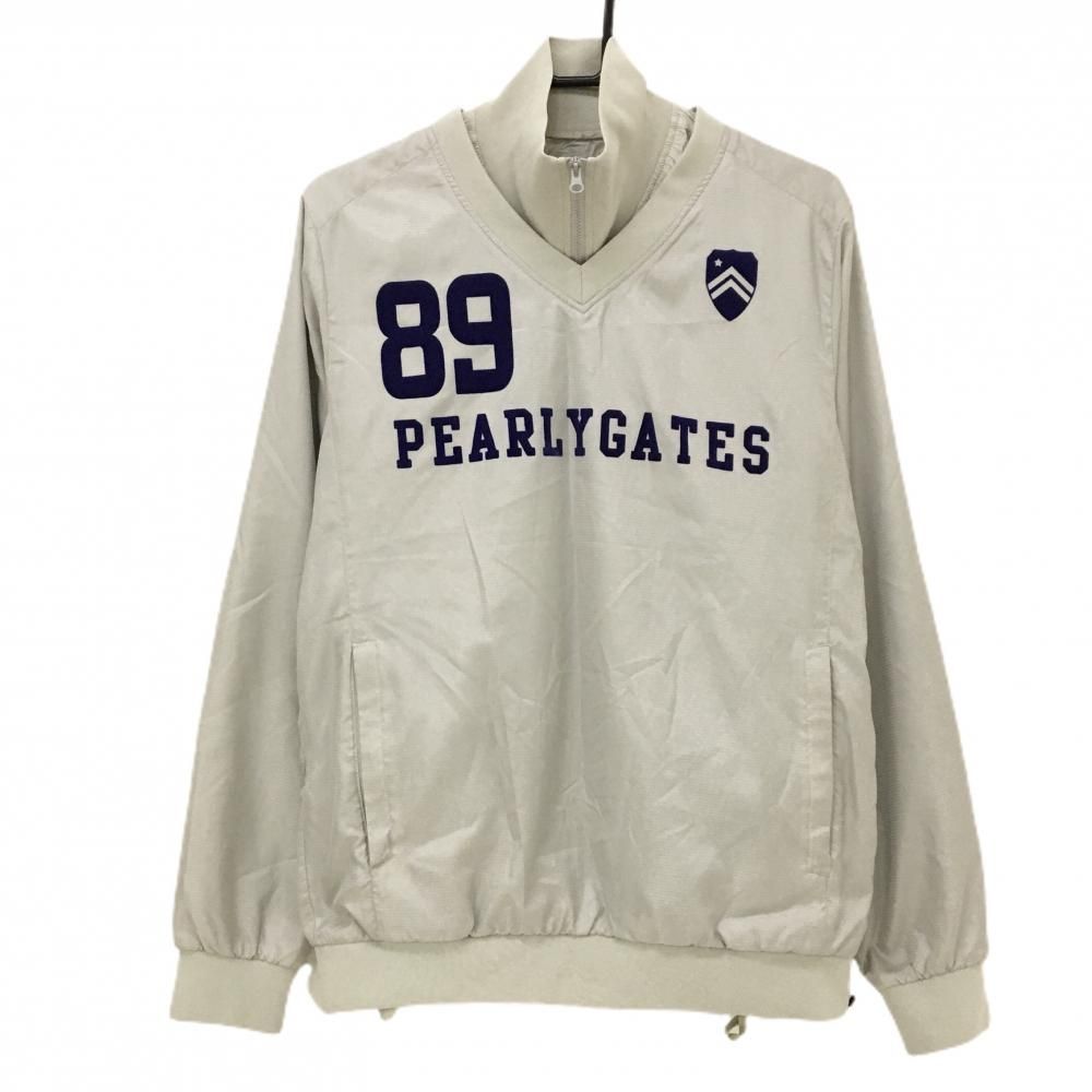 パーリーゲイツ ツインスニード ライトグレー系×ネイビー 蓄熱裏地 地模様 メンズ 4 M ゴルフウェア PEARLY GATES