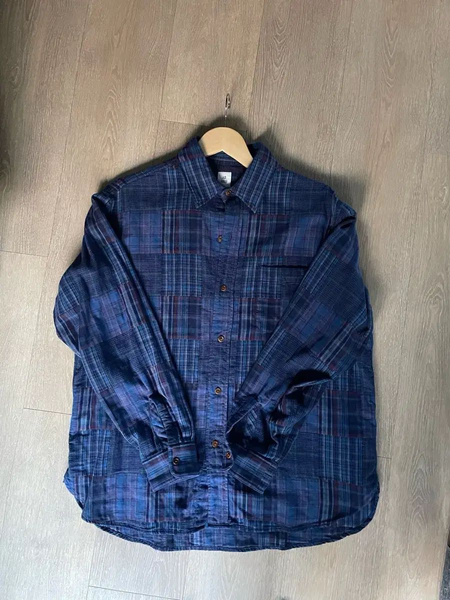 ディグレ Dalston シャツ チェック柄 ブルー Msz