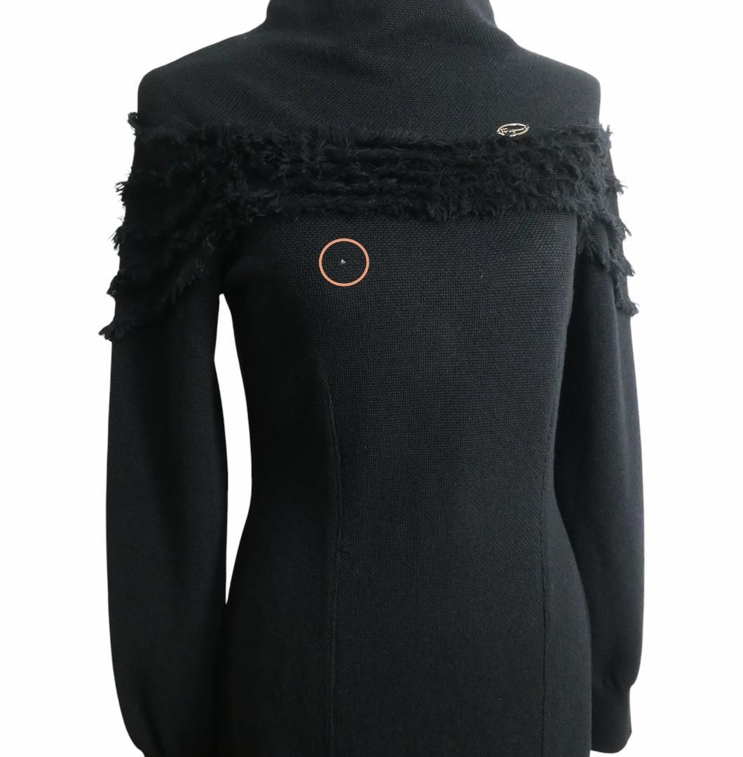 【Salvatore Ferragamo】 ストレッチウール素材 ワンピース Salvatore Ferragamo サルヴァトーレフェラガモ サイズM ウール