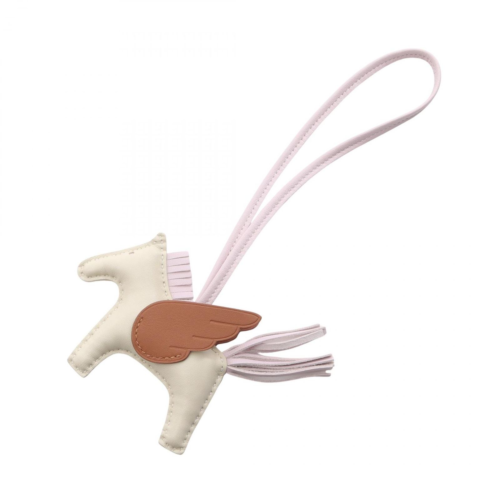 エルメス HERMES チャーム ロデオペガサスPM クレ モーヴペール ゴールド レザー レディース A